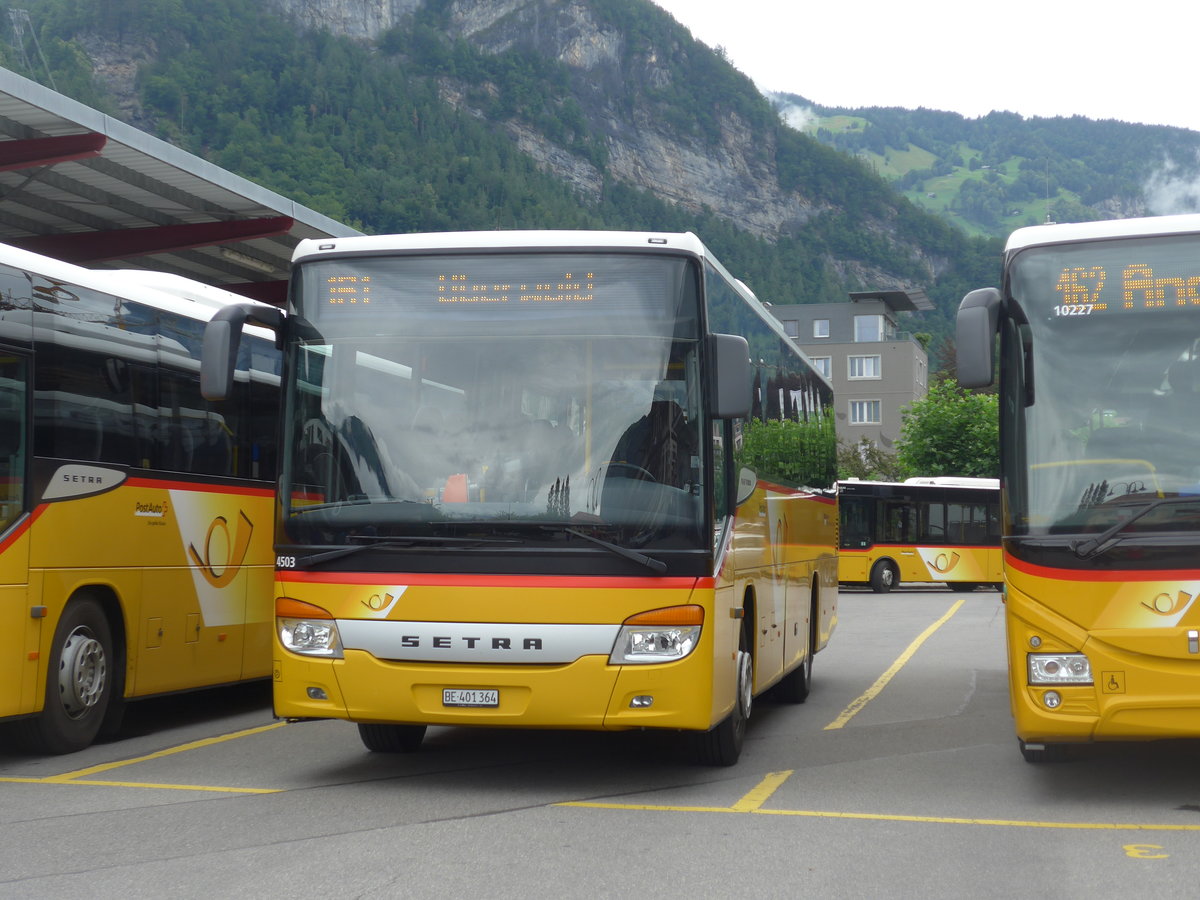 (194'967) - AVG Meiringen - Nr. 64/BE 401'364 - Setra am 21. Juli 2018 in Meiringen, Postautostation