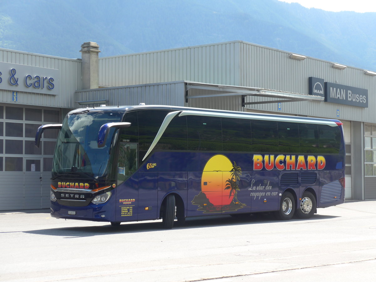 (195'062) - Buchard, Leytron - Nr. 44/FR 268'253 - Setra am 22. Juli 2018 in Leytron, Garage