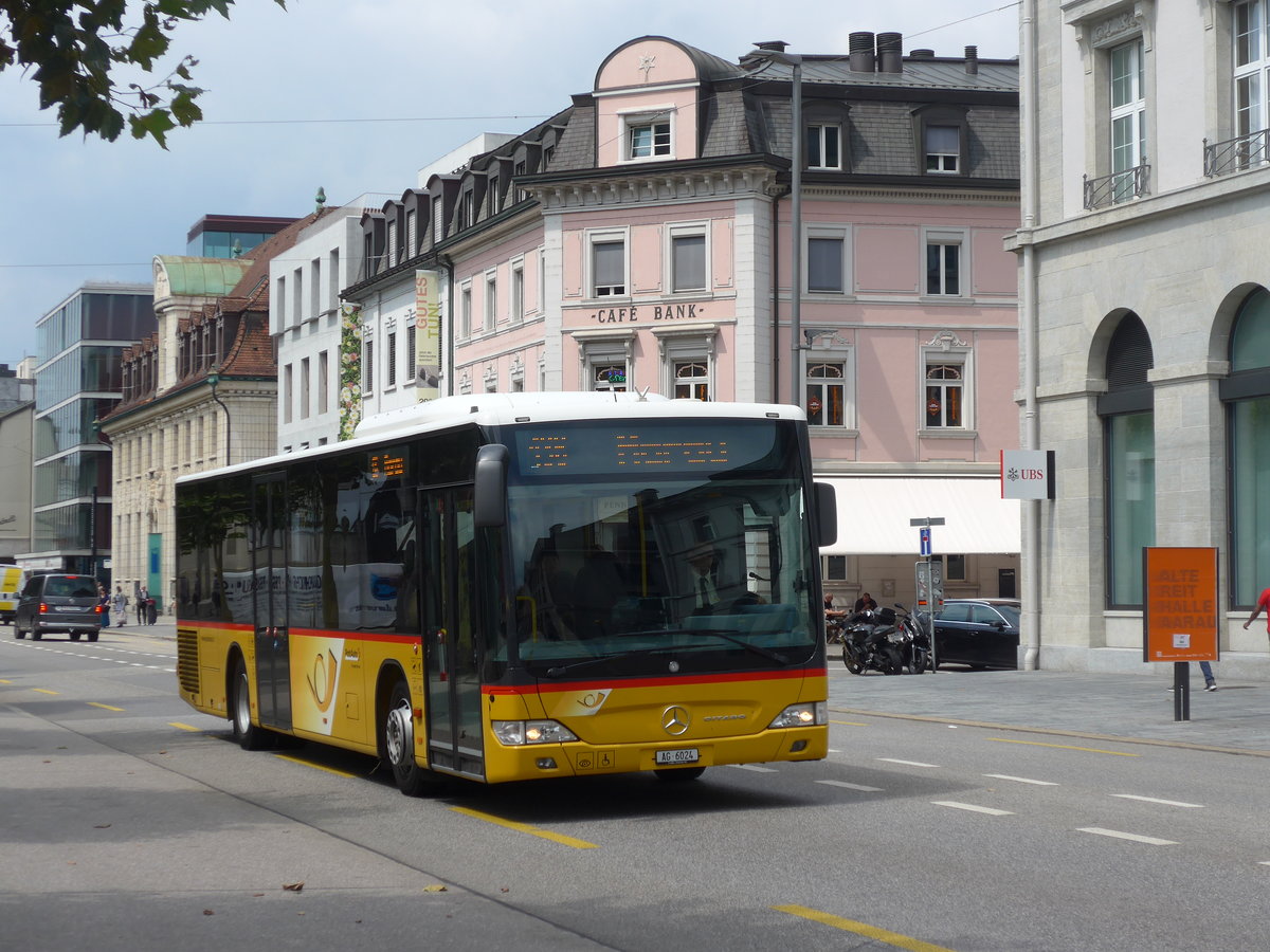 (195'093) - Brem, Wlflinswil - AG 6024 - Mercedes (ex PostAuto Nordschweiz) am 23. Juli 2018 beim Bahnhof Aarau