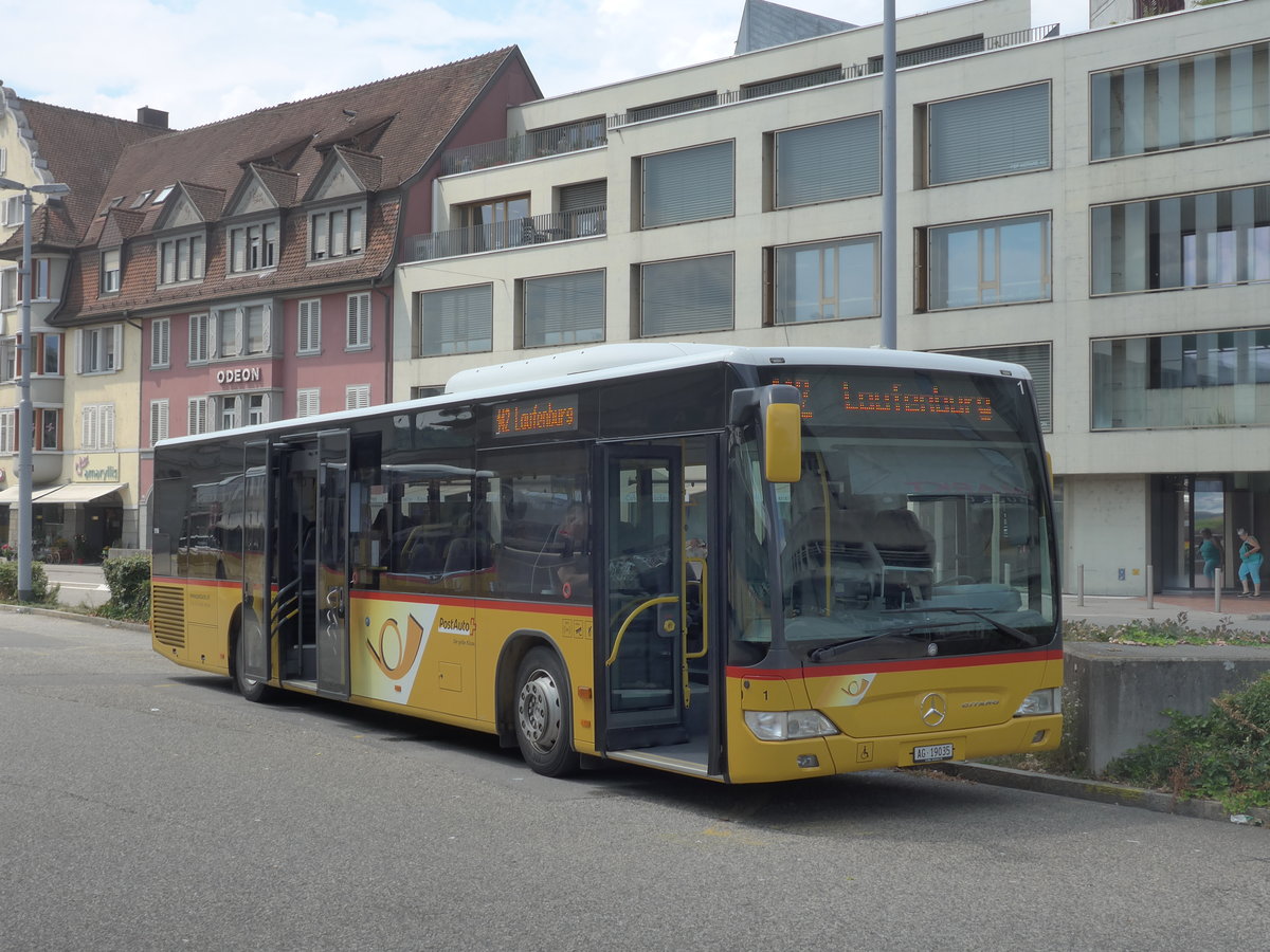 (195'114) - Keller, Hottwil - Nr. 1/AG 19'035 - Mercedes am 23. Juli 2018 beim Bahnhof Brugg