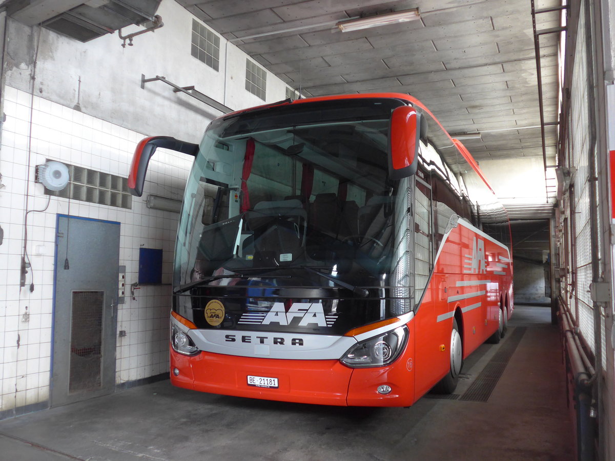 (195'828) - AFA Adelboden - Nr. 16/BE 21'181 - Setra am 12. August 2018 in Adelboden, Busstation