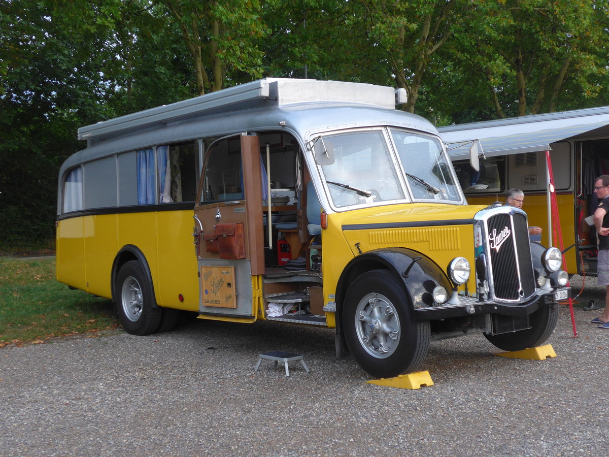 (195'867) - Langenegger A., Wdenswil - ZH 20'206 - Saurer/Krapf (ex Tscharner, Thusis) am 17. August 2018 in Wettingen, Zirkuswiese