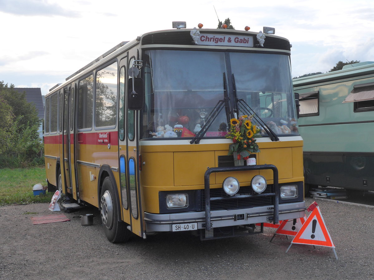 (195'936) - Oberhnsli, Thayngen - SH 40 U - FBW/Tscher (ex Bus-Halter, Wil Nr. 9) am 17. August 2018 in Wettingen, Zirkuswiese