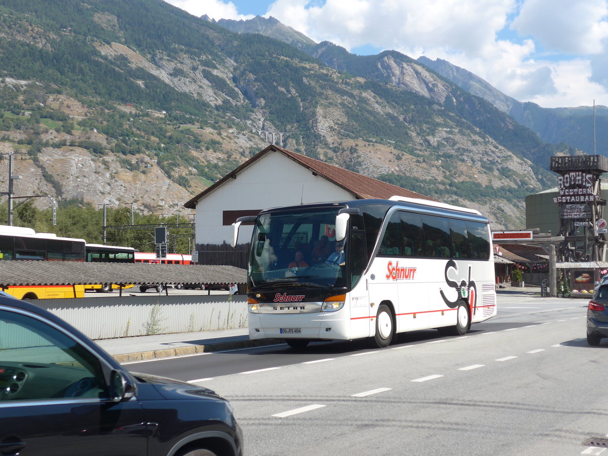 (196'065) - Aus Deutschland: Schnurr, Zell - OG-RS 404 - Setra am 19. August 2018 beim Bahnhof Gampel-Steg