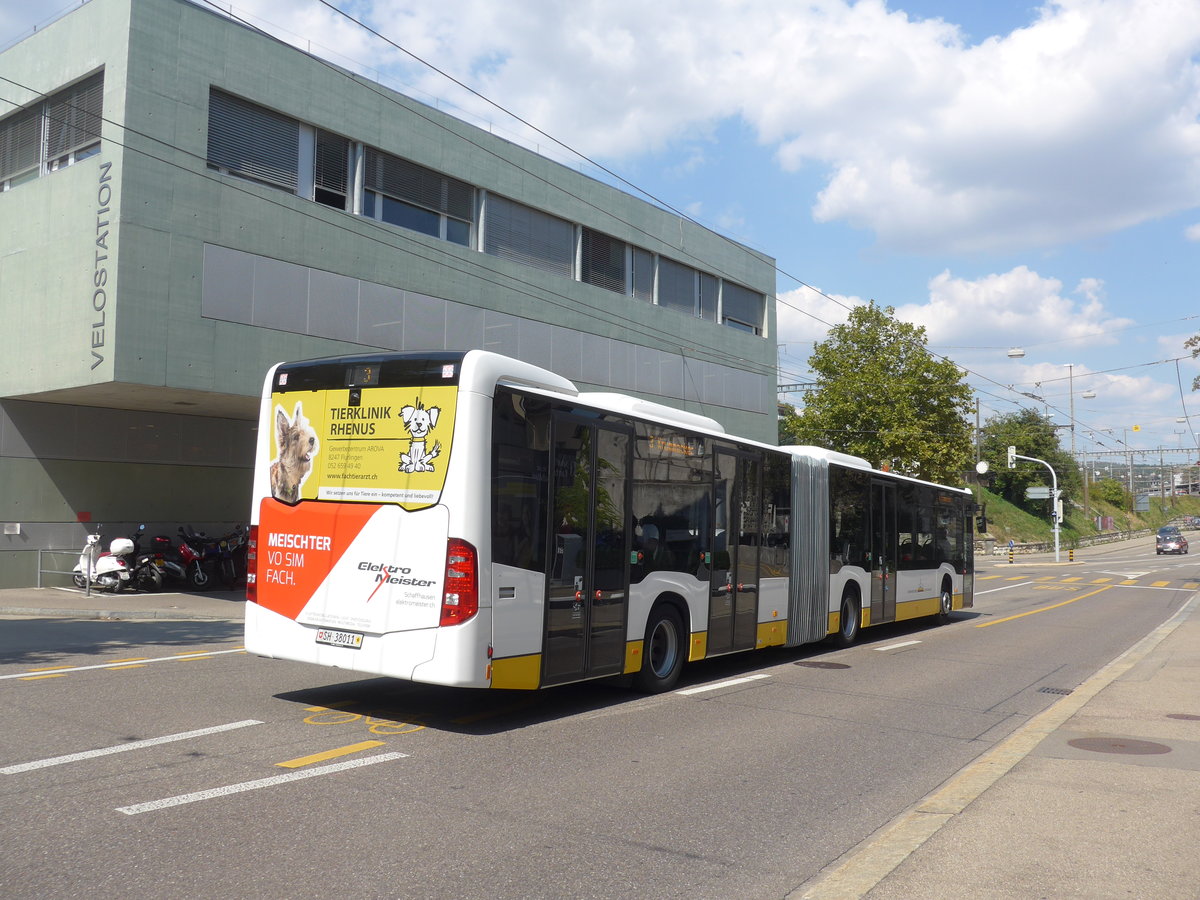 (196'137) - VBSH Schaffhausen - Nr. 11/SH 38'011 - Mercedes am 20. August 2018 beim Bahnhof Schaffhausen