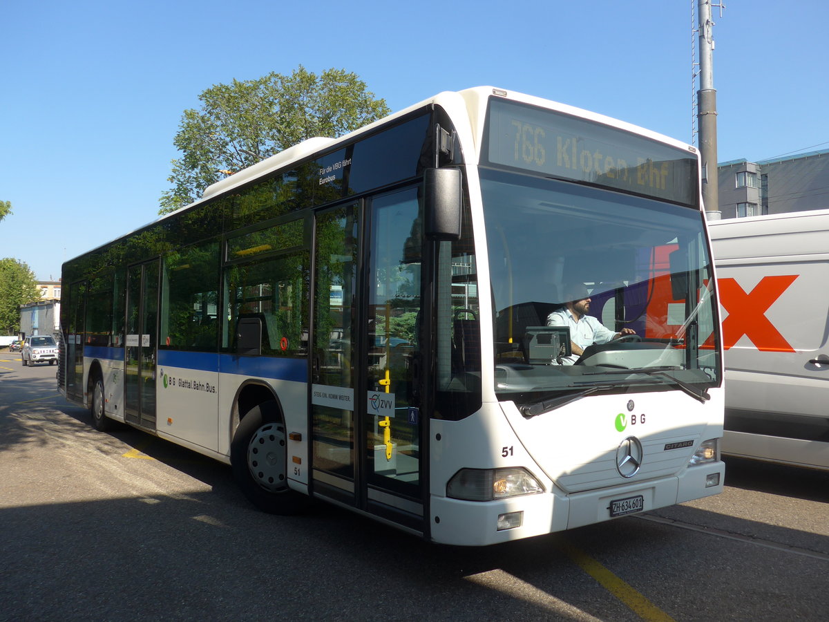 (196'174) - Welti-Furrer, Bassersdorf - Nr. 51/ZH 634'601 - Mercedes (ex Frhlich, Zrich Nr. 601) am 20. August 2018 beim Bahnhof Kloten