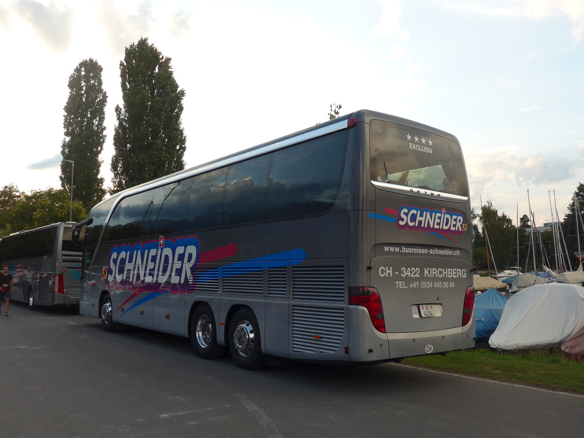 (196'186) - Schneider, Kirchberg - BE 4334 - Setra am 23. August 2018 in Thun, Strandbad