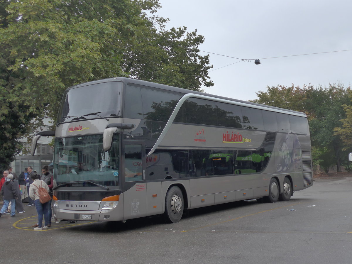 (196'240) - Hilrio, Schtz - LU 254'807 - Setra (ex Domo, Glattbrugg) am 1. September 2018 in Zrich, Sihlquai