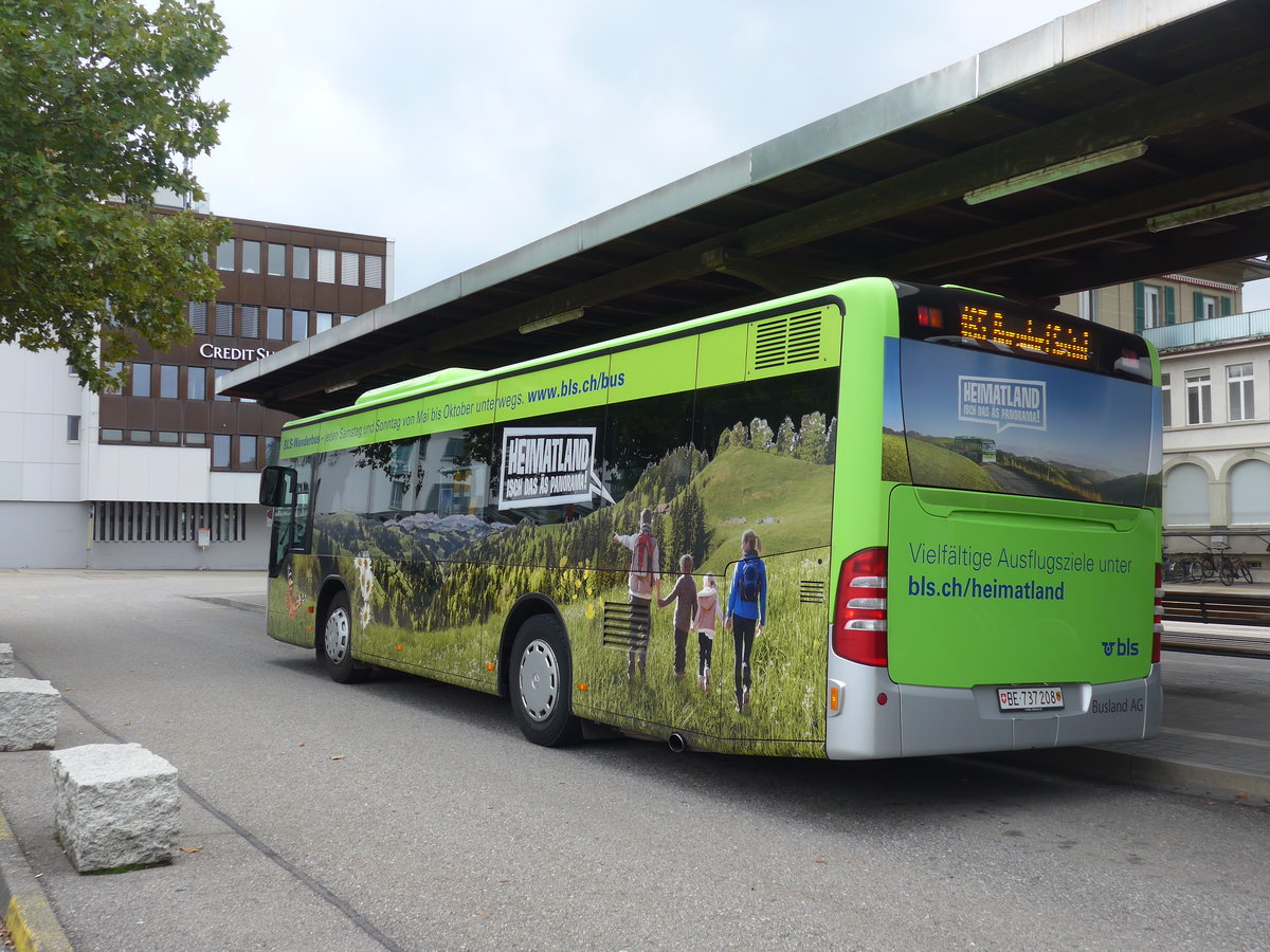 (196'396) - Busland, Burgdorf - Nr. 208/BE 737'208 - Mercedes am 2. September 2018 beim Bahnhof Burgdorf