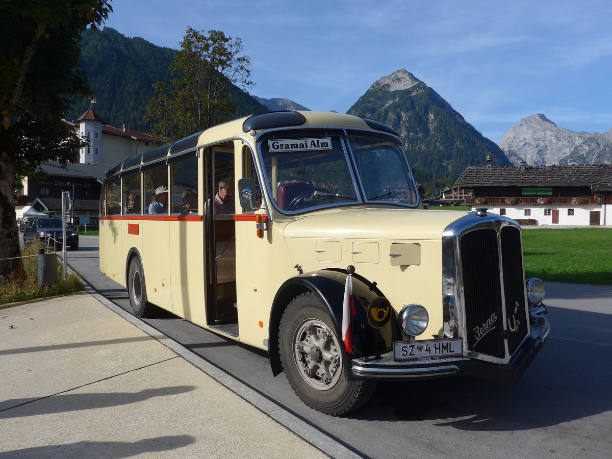 (196'744) - Wll, Maurach - SZ 4 HML - Berna/Gangloff (ex Rapold, CH-Neuhausen; ex Spring, CH-Schwenden; ex Kunz, CH-Schwenden) am 11. September 2018 in Pertisau, Bootshaus