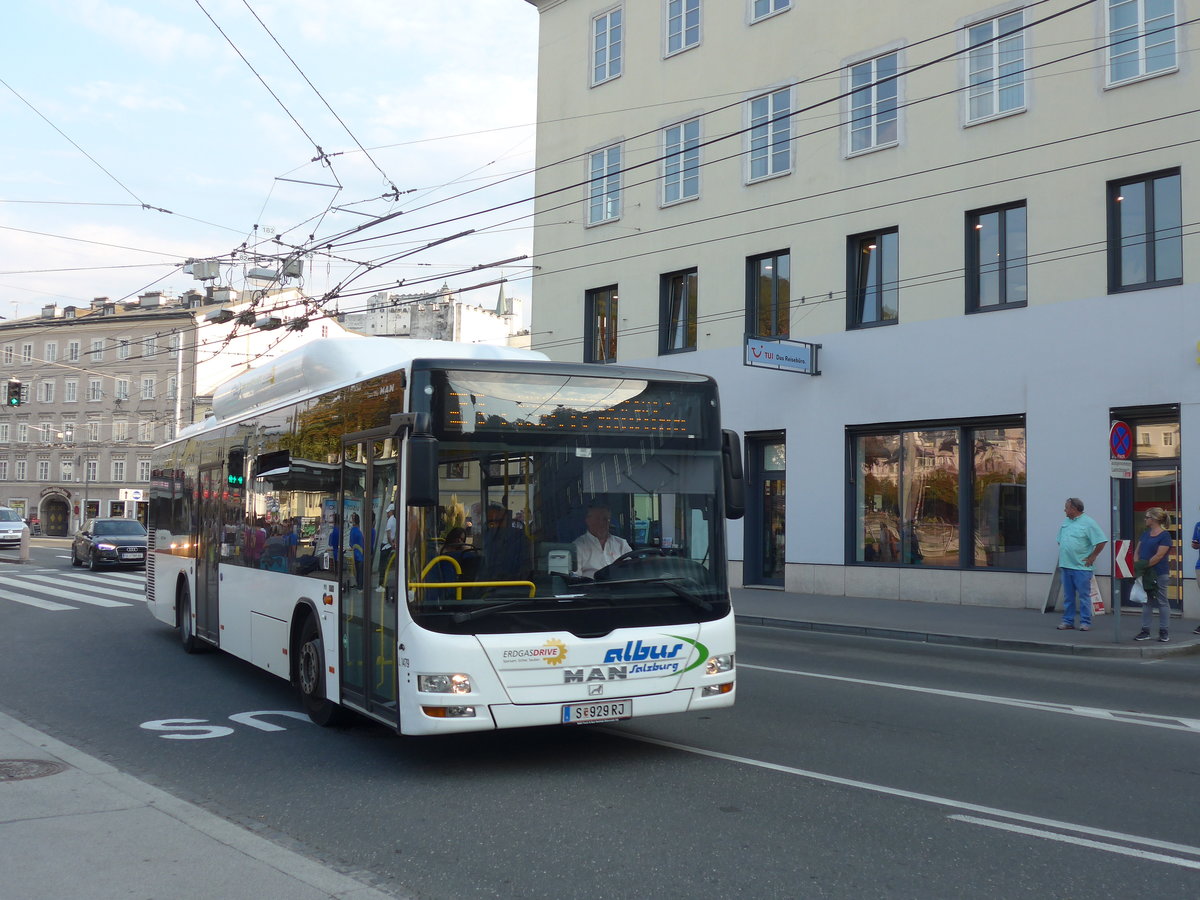 (197'364) - Abus, Salzburg - Nr. L1479/S 929 RJ - MAN am 13. September 2018 in Salzburg, Hanuschplatz