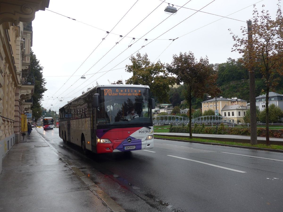 (197'494) - PostBus - BD 14'457 - Mercedes am 14. September 2018 in Salzburg, Mozartsteg