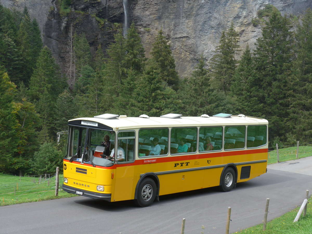 (197'755) - Schmid, Thrishaus - BE 26'206 - Saurer/Tscher (ex P 24'244) am 16. September 2018 in Meiringen, Scheideggstrasse