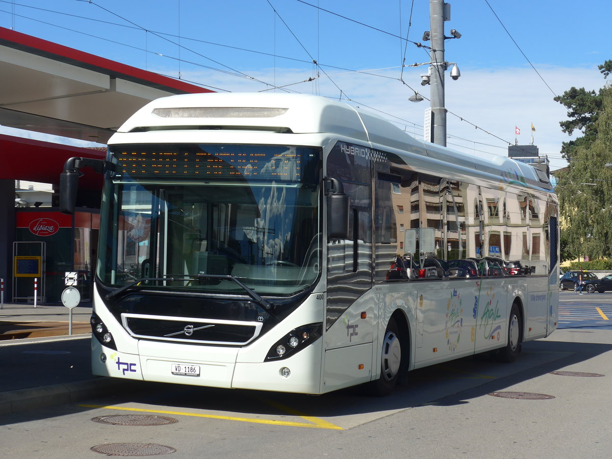 (197'923) - TPC Aigle - Nr. 400/VD 1186 - Volvo (ex Volvo, S-Gteborg) am 23. September 2018 beim Bahnhof Aigle