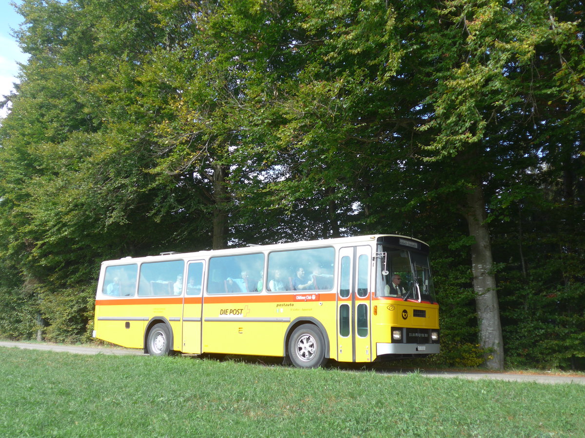 (198'004) - Oldtimer Club Saurer, Arbon - TG 95'083 - Saurer/Tscher (ex Schwizer, Goldach Nr. 2) am 30. September 2018 in Wasen, Huttwilstrasse