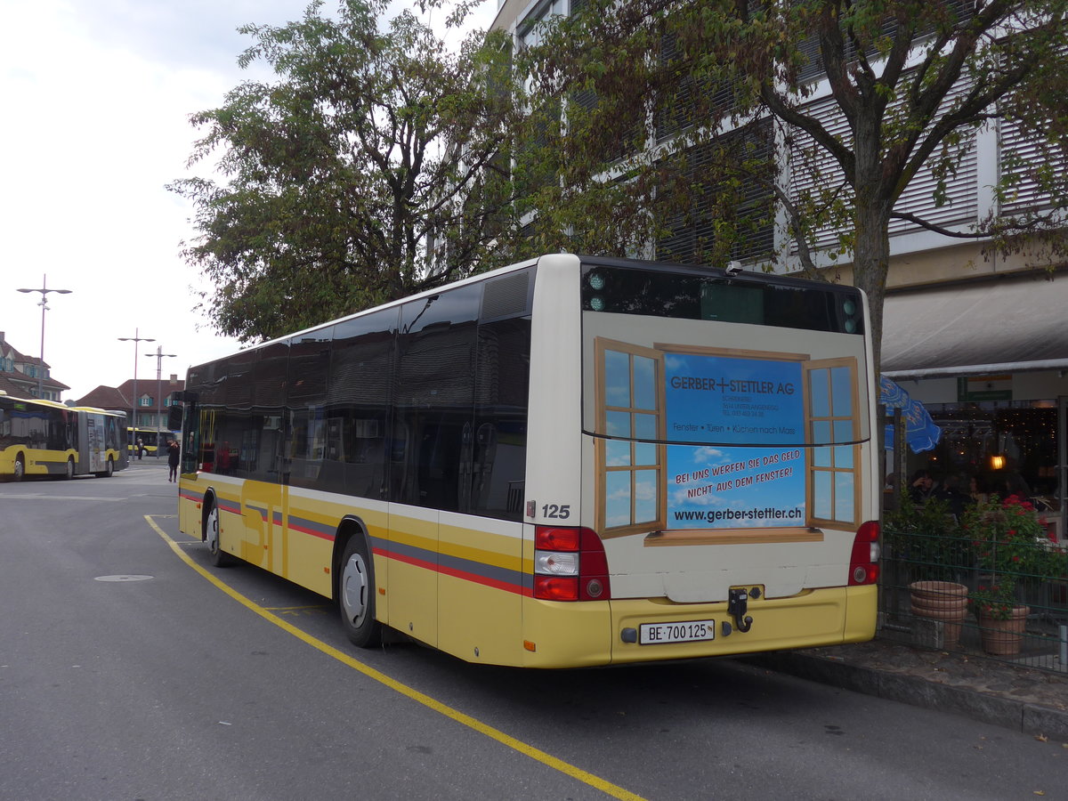 (198'123) - STI Thun - Nr. 125/BE 700'125 - MAN am 7. Oktober 2018 bei der Schifflndte Thun