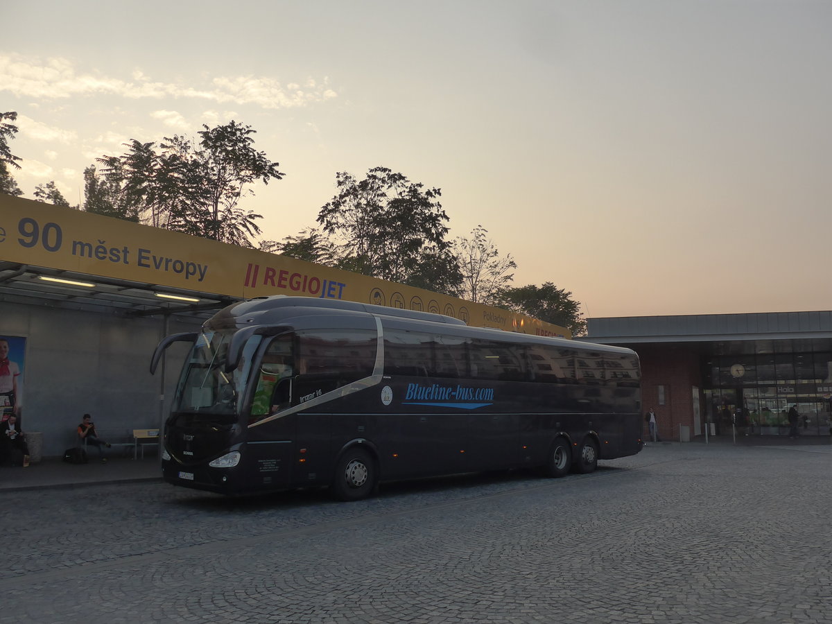 (198'456) - Aus der Slowakei: Blueline-bus, Zilina - ZA-040GH - Scania/Irizar am 18. Oktober 2018 in Praha, Florenc