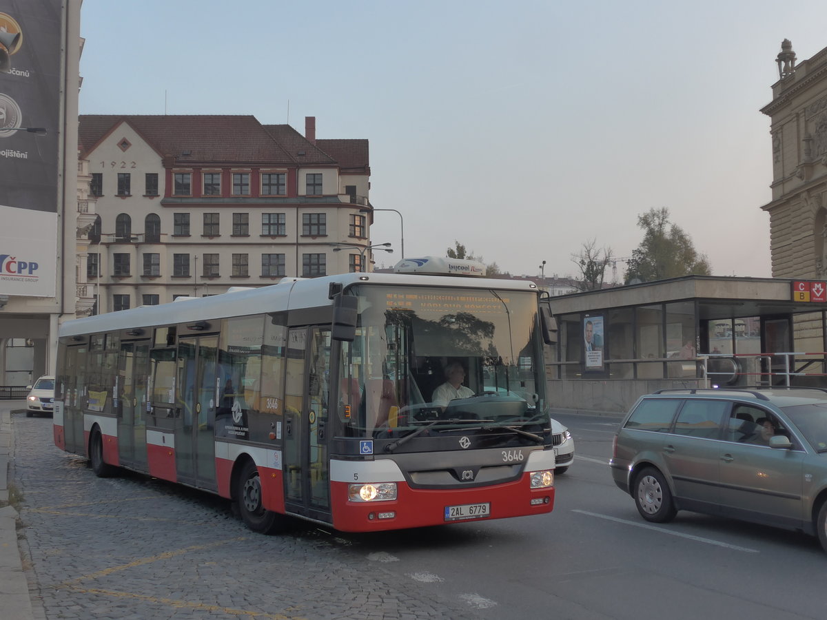 (198'470) - DPP Praha - Nr. 3646/2AL 6779 - SOR am 18. Oktober 2018 in Praha, Florenc