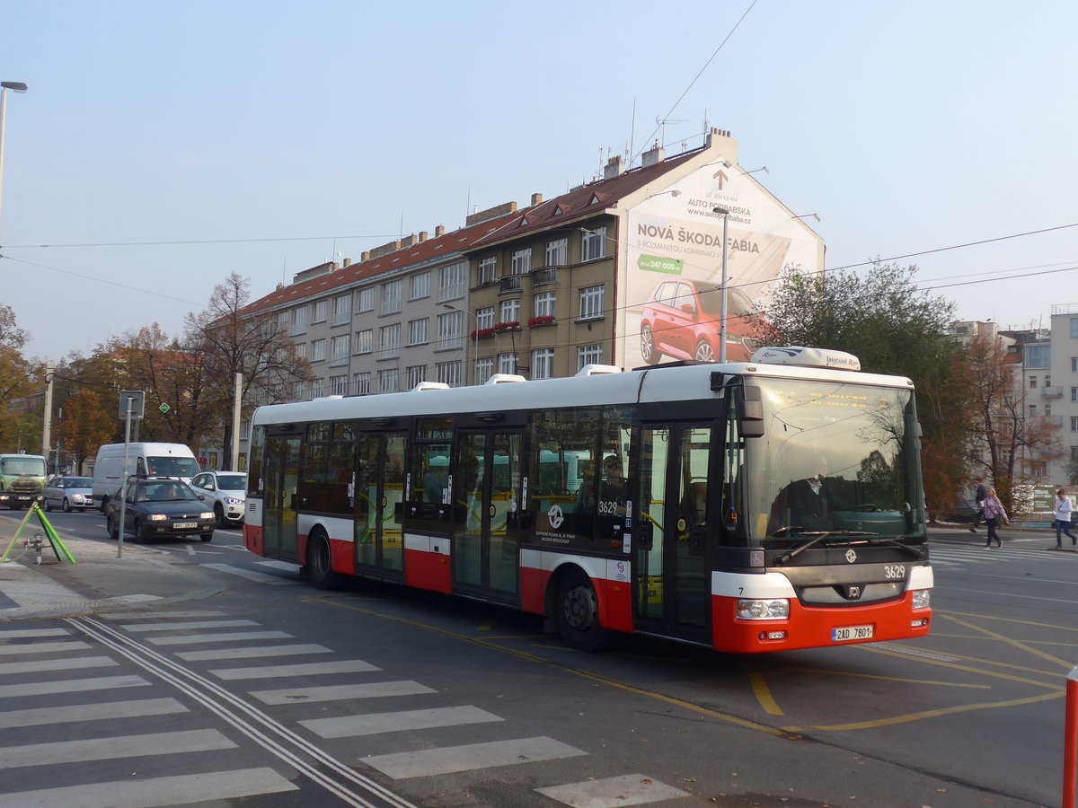 (198'501) - DPP Praha - Nr. 3629/2AD 7801 - SOR am 19. Oktober 2018 in Praha, Dejvick