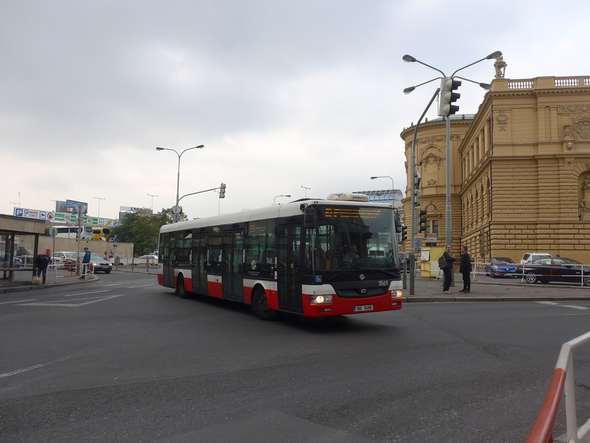 (198'596) - DPP Praha - Nr. 3569/1AK 8466 - SOR am 19. Oktober 2018 in Praha, Florenc