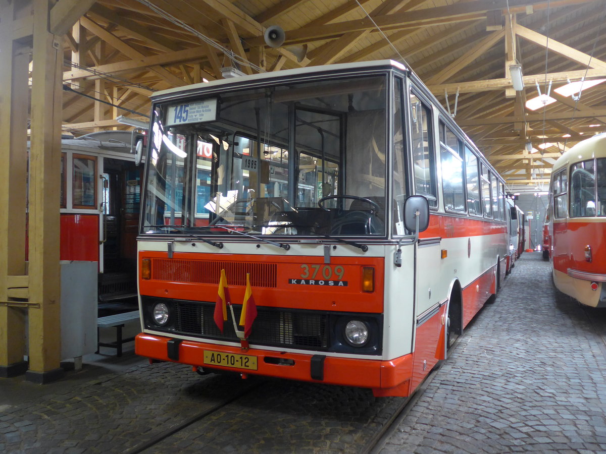 (198'805) - DPP Praha - Nr. 3709/AO-10-12 - Karosa am 20. Oktober 2018 in Praha, PNV-Museum