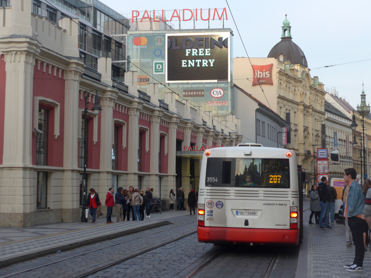 (198'903) - DPP Praha - Nr. 3554/1AI 6506 - SOR am 20. Oktober 2018 in Praha, Nmest Republiky