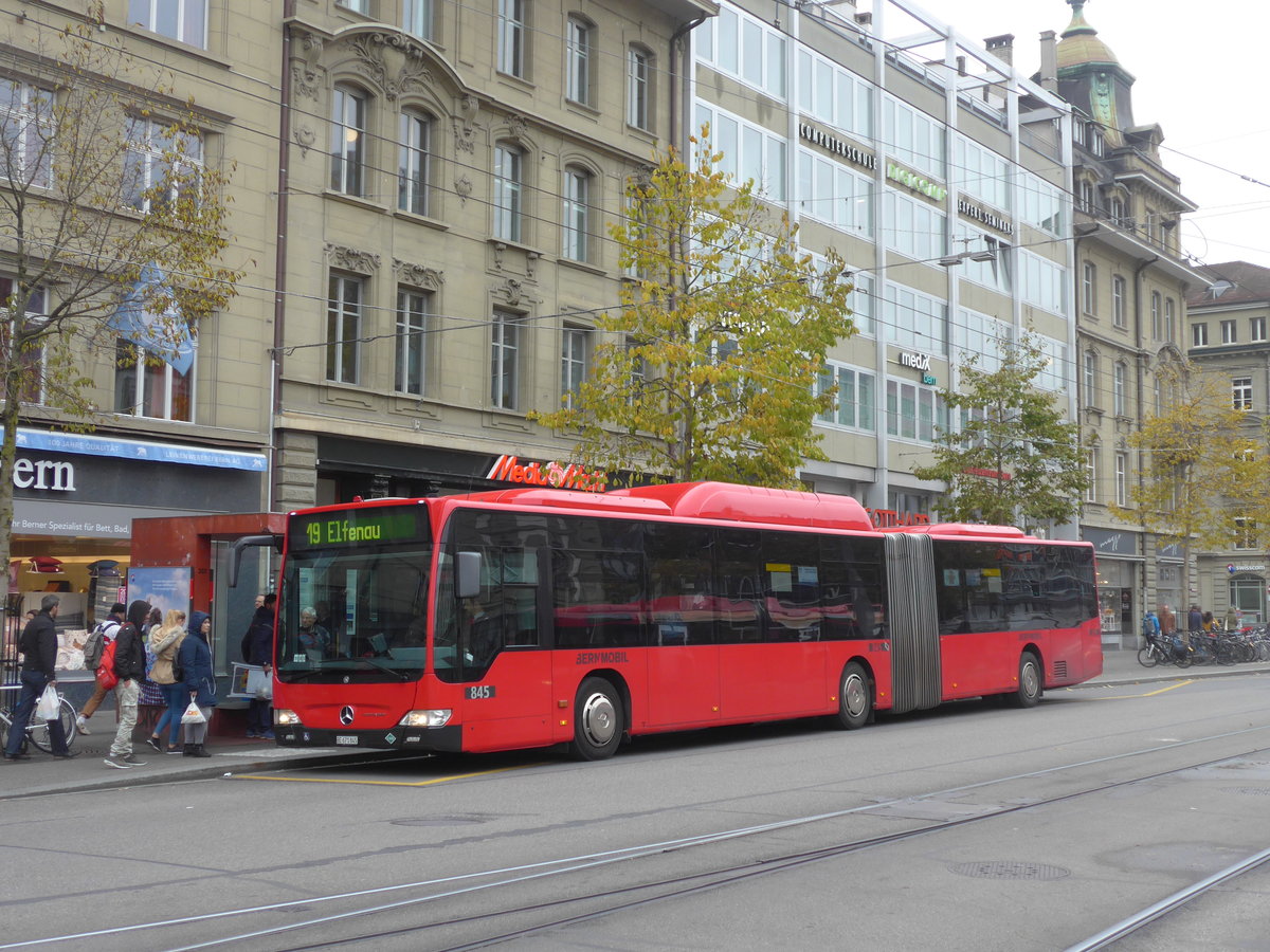 (199'137) - Bernmobil, Bern - Nr. 845/BE 671'845 - Mercedes am 29. Oktober 2018 beim Bahnhof Bern