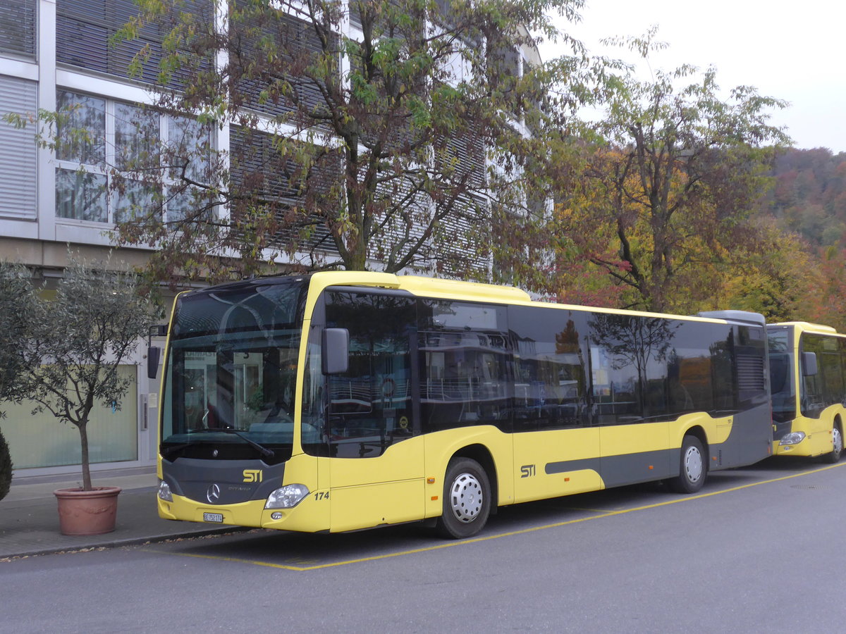 (199'170) - STI Thun - Nr. 174/BE 752'174 - Mercedes am 29. Oktober 2018 bei der Schifflndte Thun