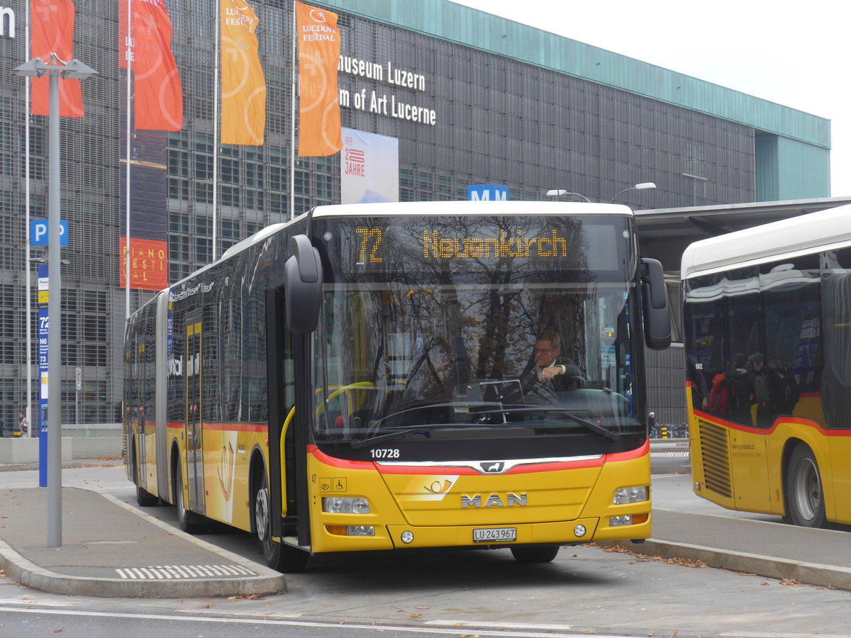 (199'385) - SB Trans, Sursee - Nr. 47/LU 243'967 - MAN am 18. November 2018 beim Bahnhof Luzern