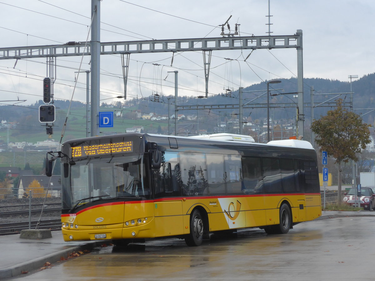 (199'531) - Schmidt, Oberbren - SG 267'104 - Solaris am 24. November 2018 beim Bahnhof Uzwil