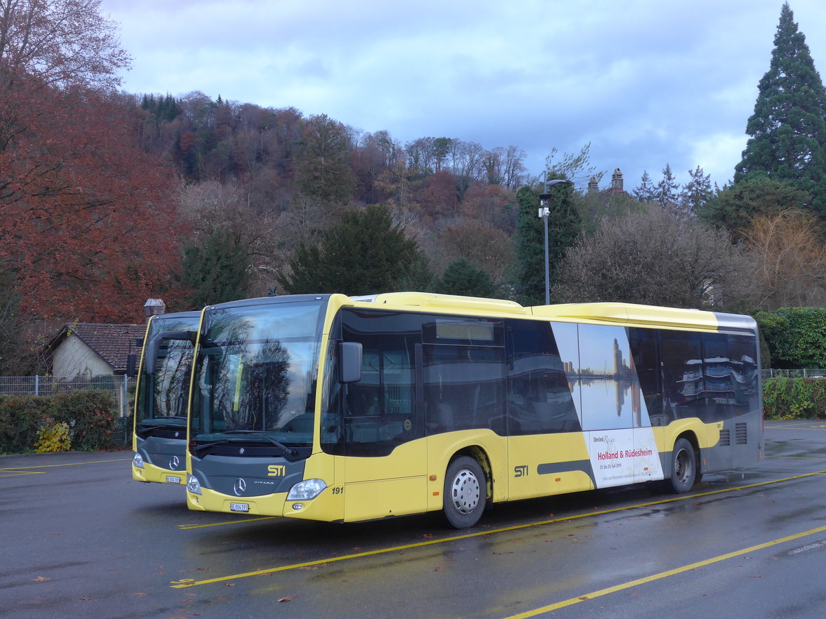 (199'631) - STI Thun - Nr. 191/BE 804'191 - Mercedes am 3. Dezember 2018 bei der Schifflndte Thun