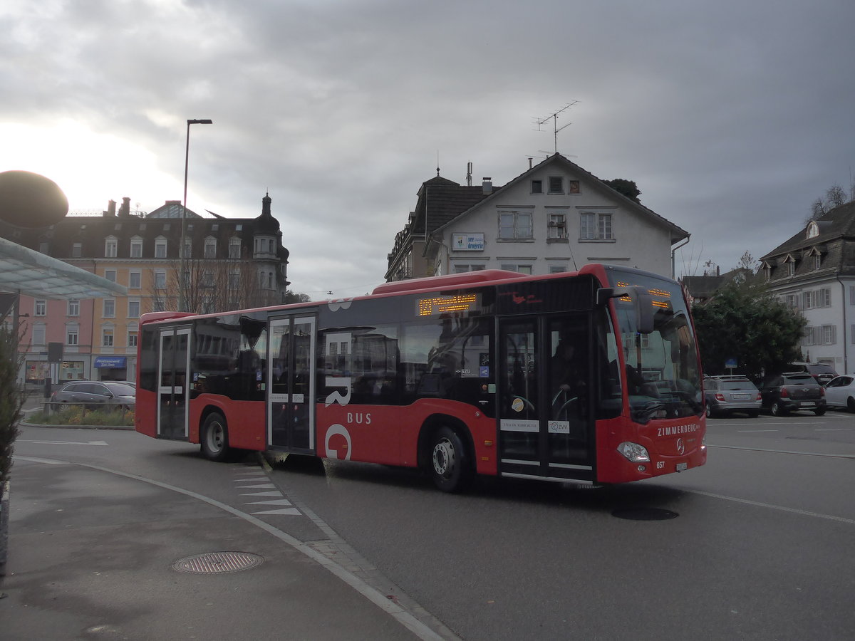 (199'784) - AHW Horgen - Nr. 657/ZH 687'452 - Mercedes am 8. Dezember 2018 beim Bahnhof Wdenswil