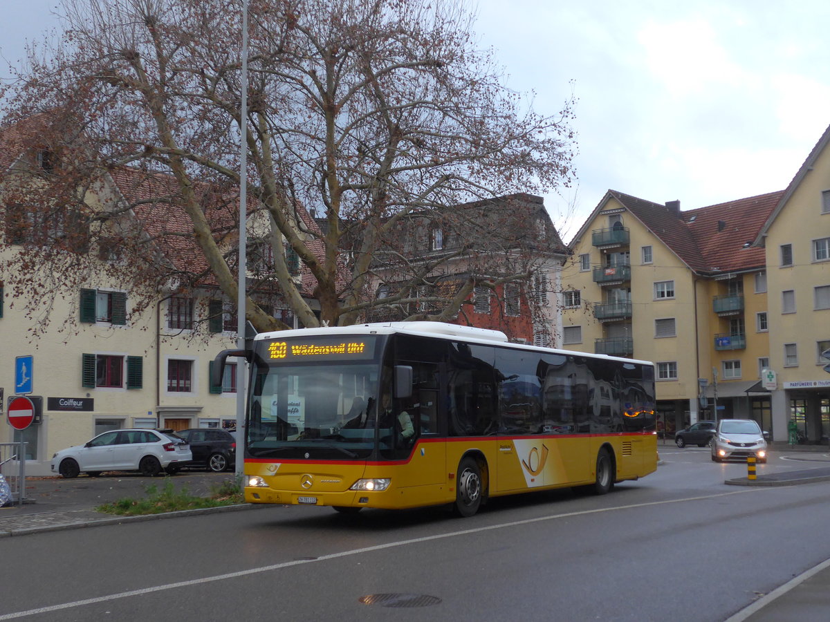 (199'787) - PostAuto Zrich - Nr. 283/ZH 781'112 - Mercedes (ex Bhrer, Hirzel) am 8. Dezember 2018 beim Bahnhof Wdenswil