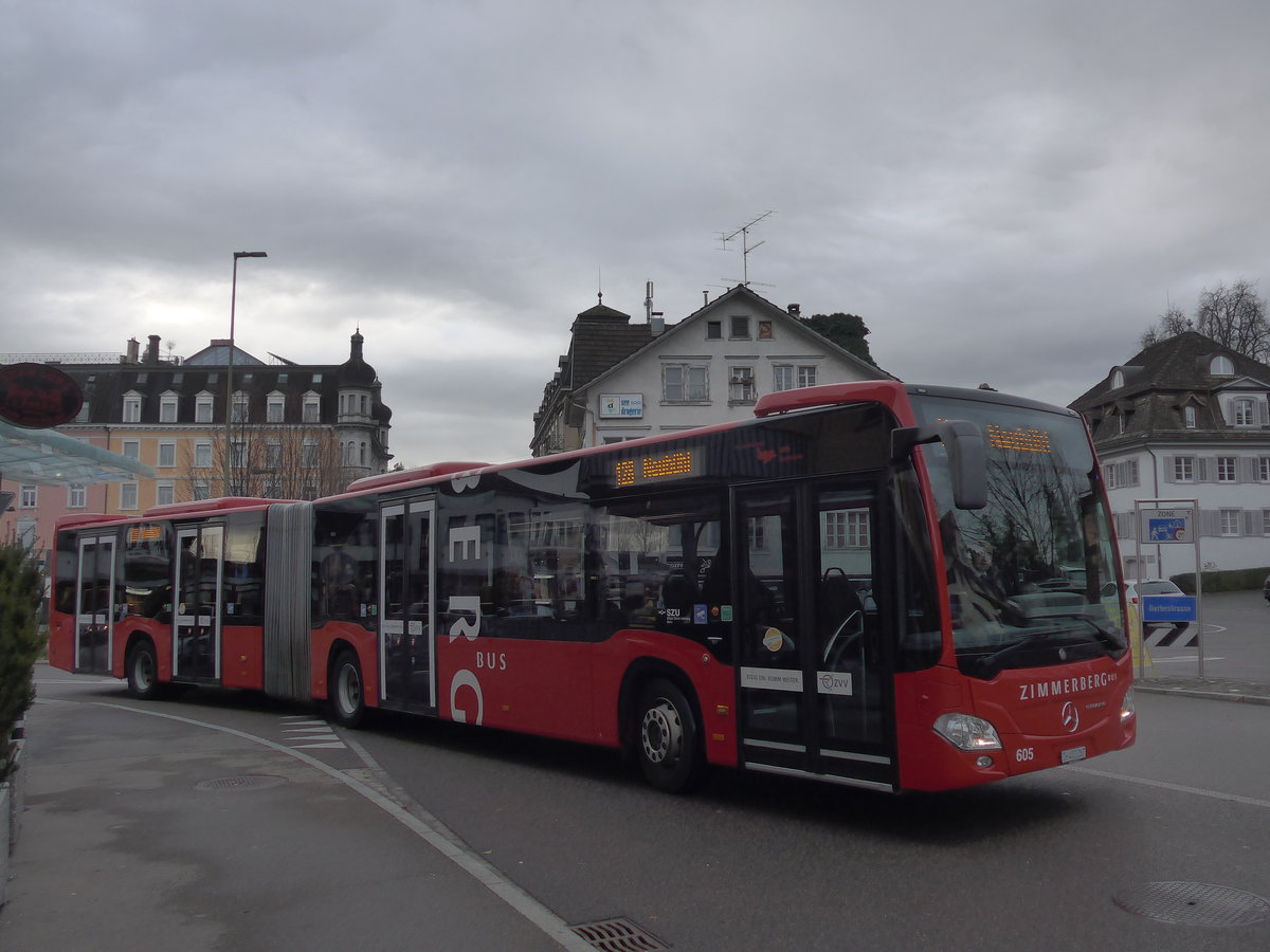 (199'797) - AHW Horgen - Nr. 605/ZH 402'287 - Mercedes am 8. Dezember 2018 beim Bahnhof Wdenswil