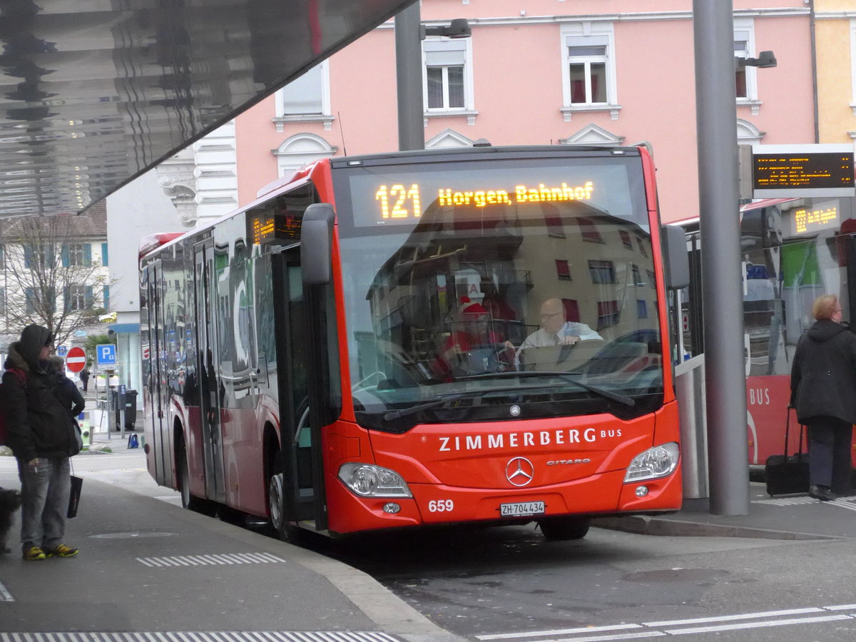 (199'803) - AHW Horgen - Nr. 659/ZH 704'434 - Mercedes am 8. Dezember 2018 beim Bahnhof Wdenswil