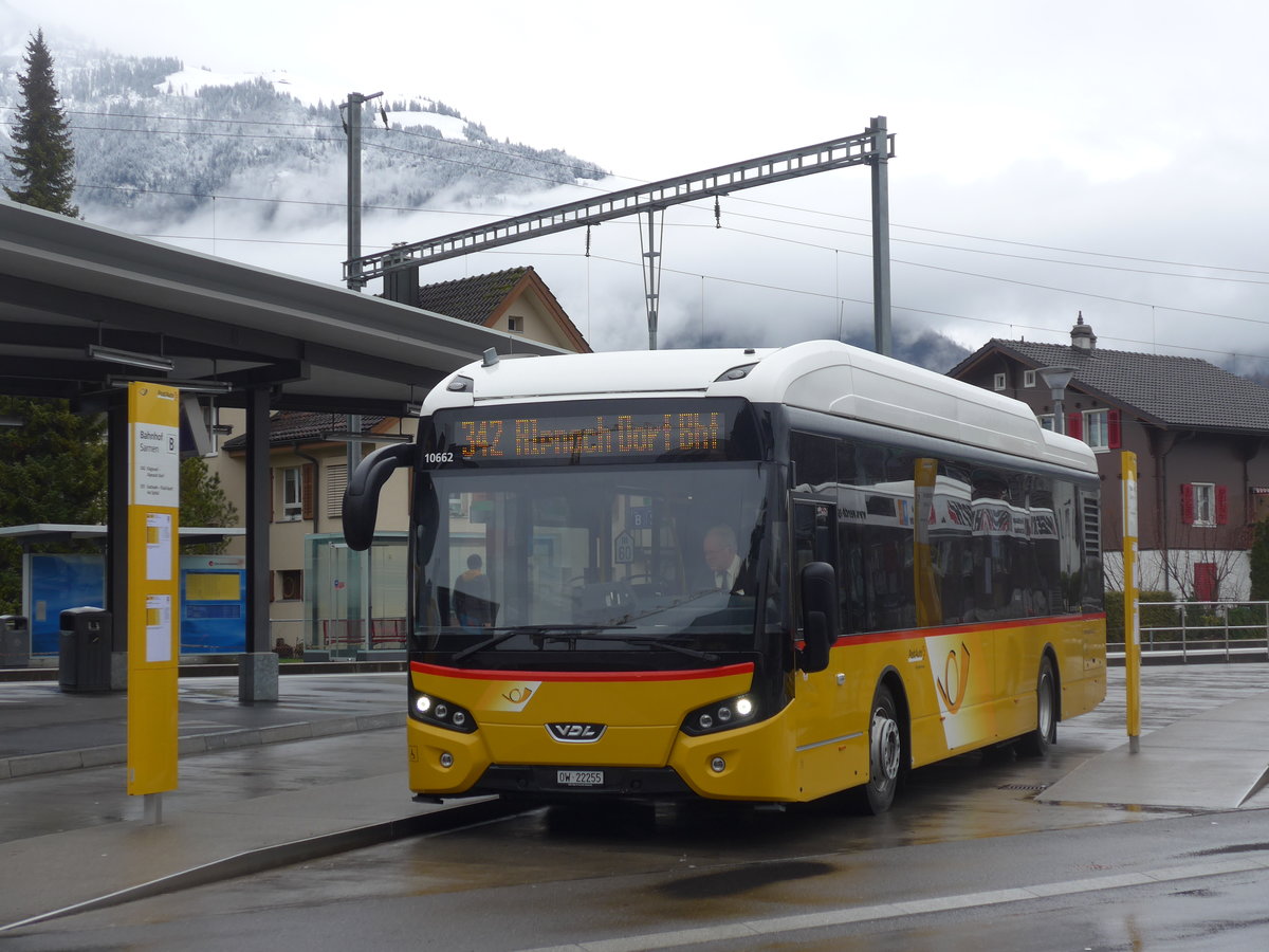 (200'124) - PostAuto Zentralschweiz - OW 22'255 - VDL am 24. Dezember 2018 beim Bahnhof Sarnen