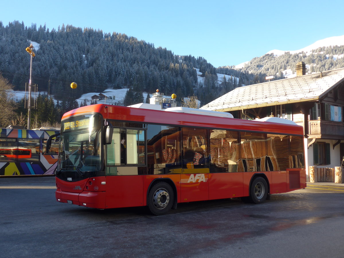 (200'196) - AFA Adelboden - Nr. 59/BE 645'415 - Scania/Hess am 25. Dezember 2018 beim Bahnhof St. Stephan