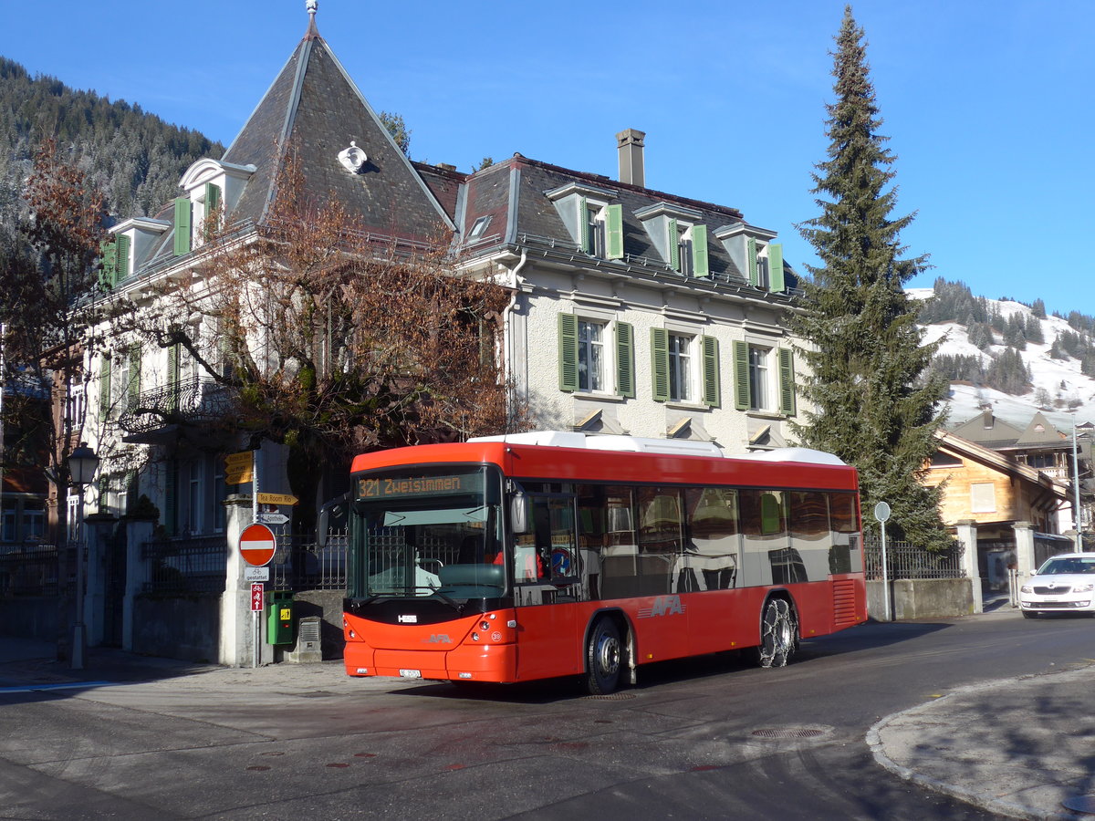 (200'214) - AFA Adelboden - Nr. 39/BE 25'753 - Scania/Hess am 25. Dezember 2018 beim Bahnhof Zweisimmen