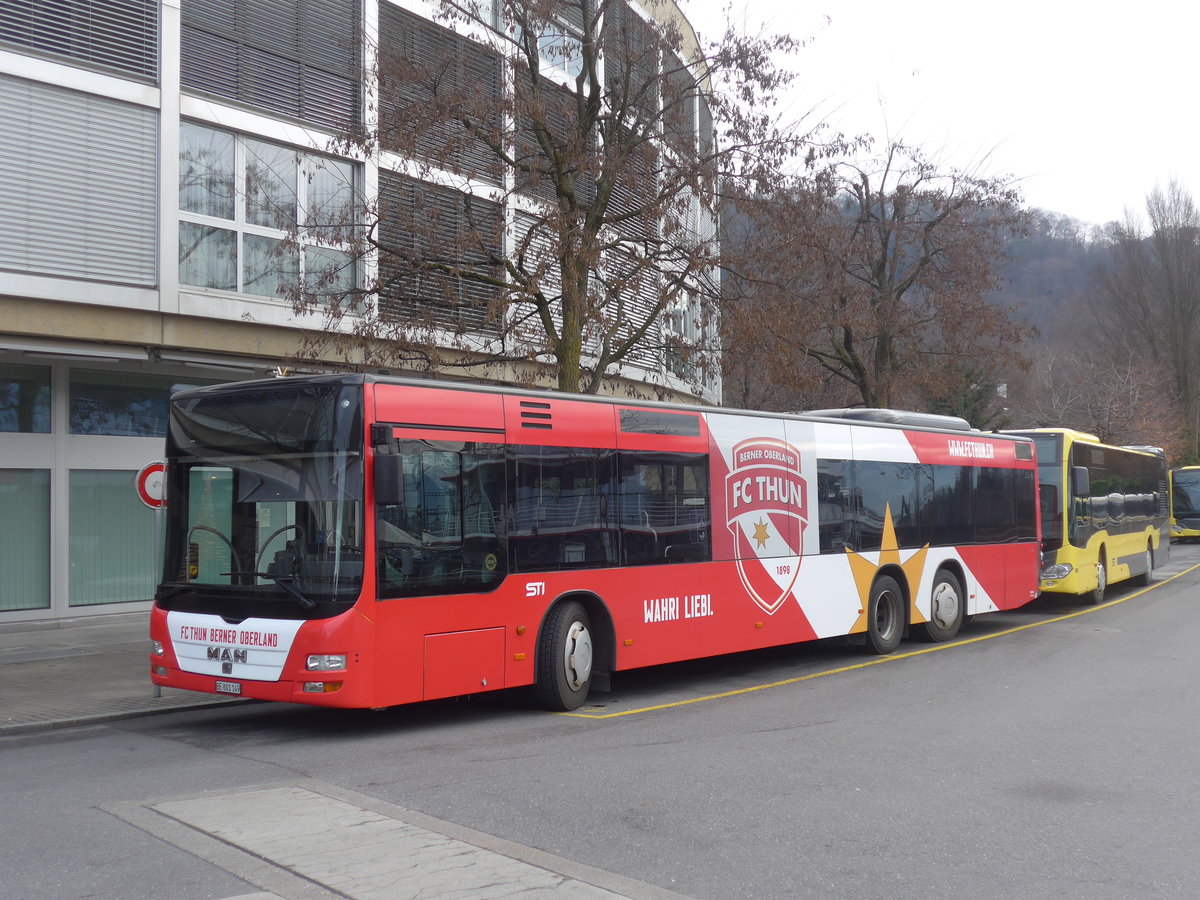 (200'419) - STI Thun - Nr. 149/BE 801'149 - MAN am 31. Dezember 2018 bei der Schifflndte Thun