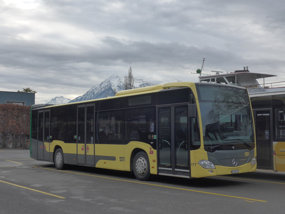 (200'421) - STI Thun - Nr. 177/BE 752'177 - Mercedes am 31. Dezember 2018 bei der Schifflndte Thun