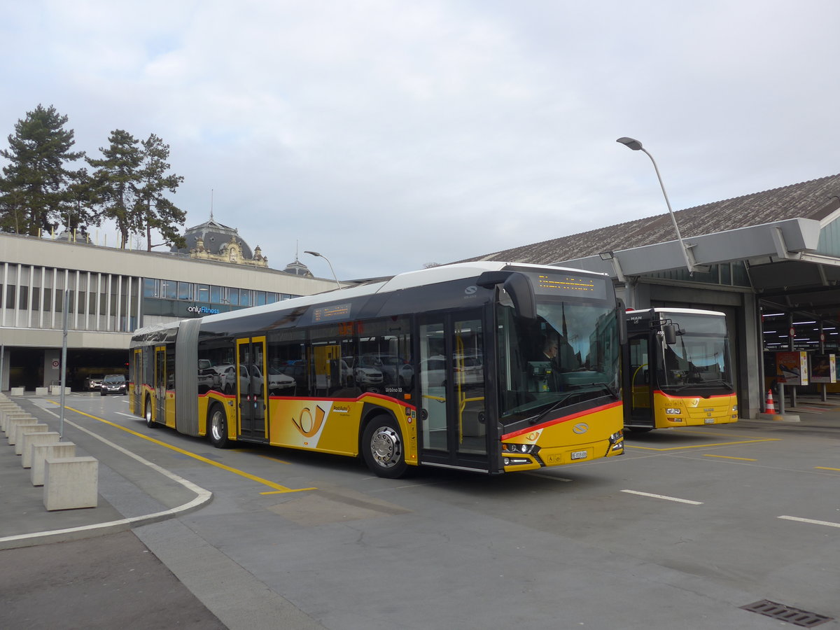 (200'456) - PostAuto Bern - Nr. 686/BE 818'686 - Solaris am 31. Dezember 2018 in Bern, Postautostation