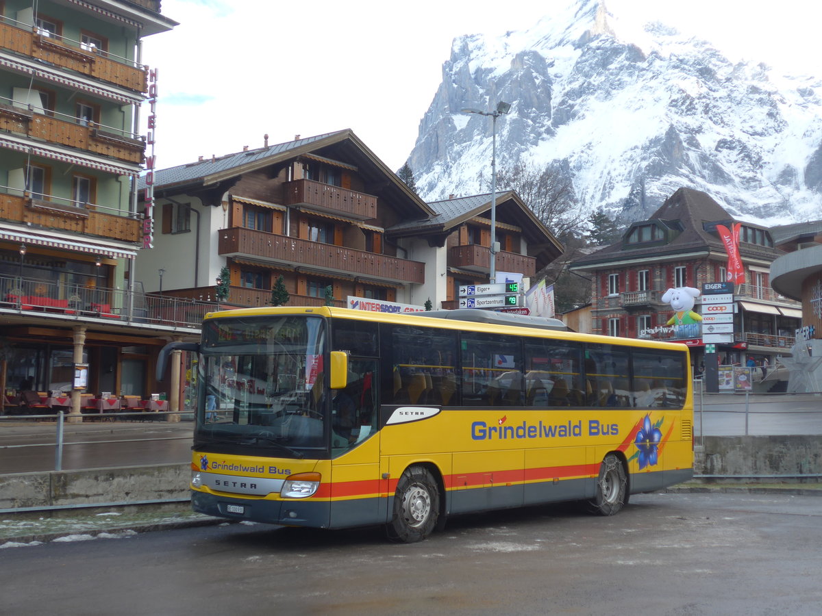 (200'483) - AVG Grindelwald - Nr. 21/BE 100'930 - Setra am 1. Januar 2019 beim Bahnhof Grindelwald