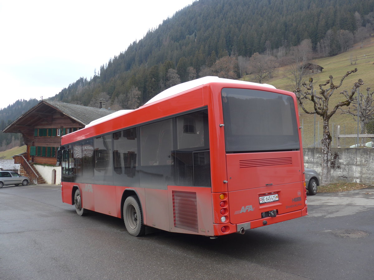 (200'647) - AFA Adelboden - Nr. 59/BE 645'415 - Scania/Hess am 6. Januar 2019 in Matten, Dorf