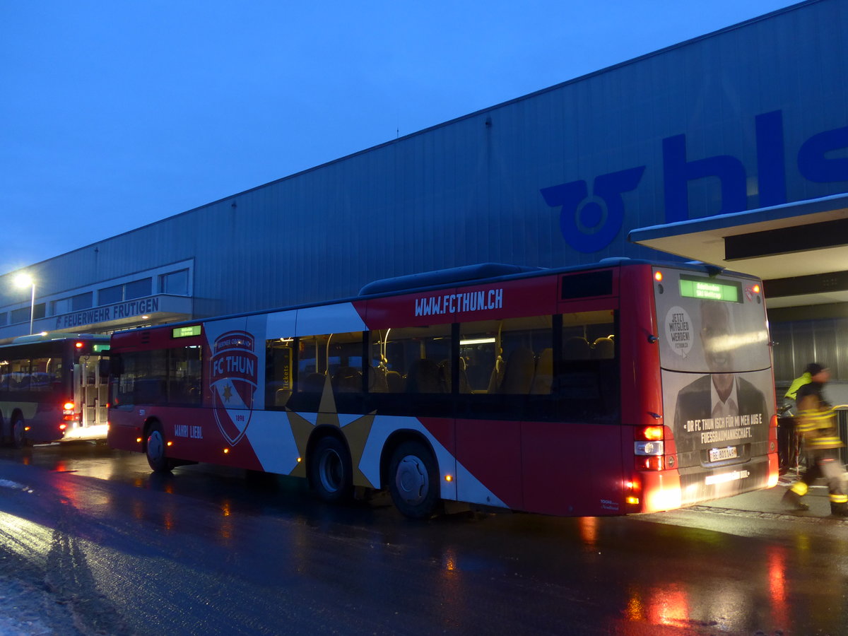 (200'669) - STI Thun - Nr. 149/BE 801'149 - MAN am 12. Januar 2019 beim Bahnhof Frutigen