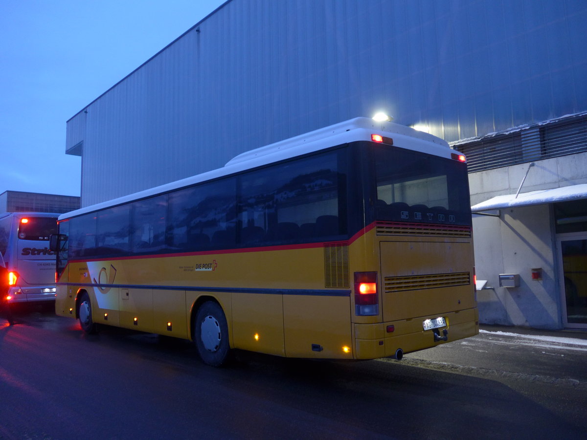 (200'685) - Tschannen, Zofingen - Nr. 7/AG 14'483 - Setra am 12. Januar 2019 beim Bahnhof Frutigen