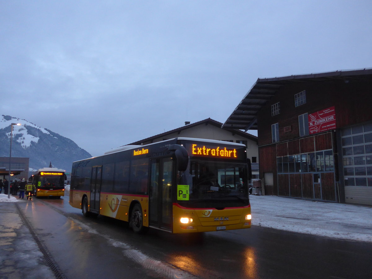 (200'704) - Steiner, Messen - SO 20'146 - MAN (ex SO 157'255) am 12. Januar 2019 beim Bahnhof Frutigen