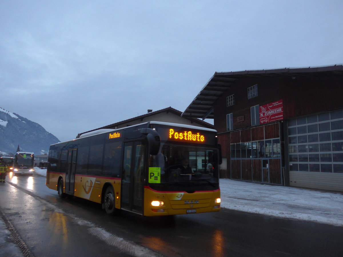 (200'707) - Steiner, Messen - SO 20'140 - MAN am 12. Januar 2019 beim Bahnhof Frutigen