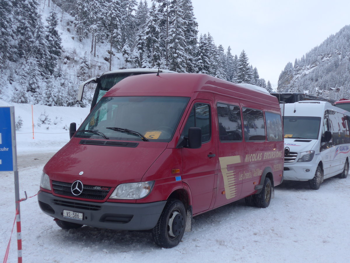 (200'720) - Nicolas, Val-d'Illiez - VS 586 - Mercedes am 12. Januar 2019 in Adelboden, ASB