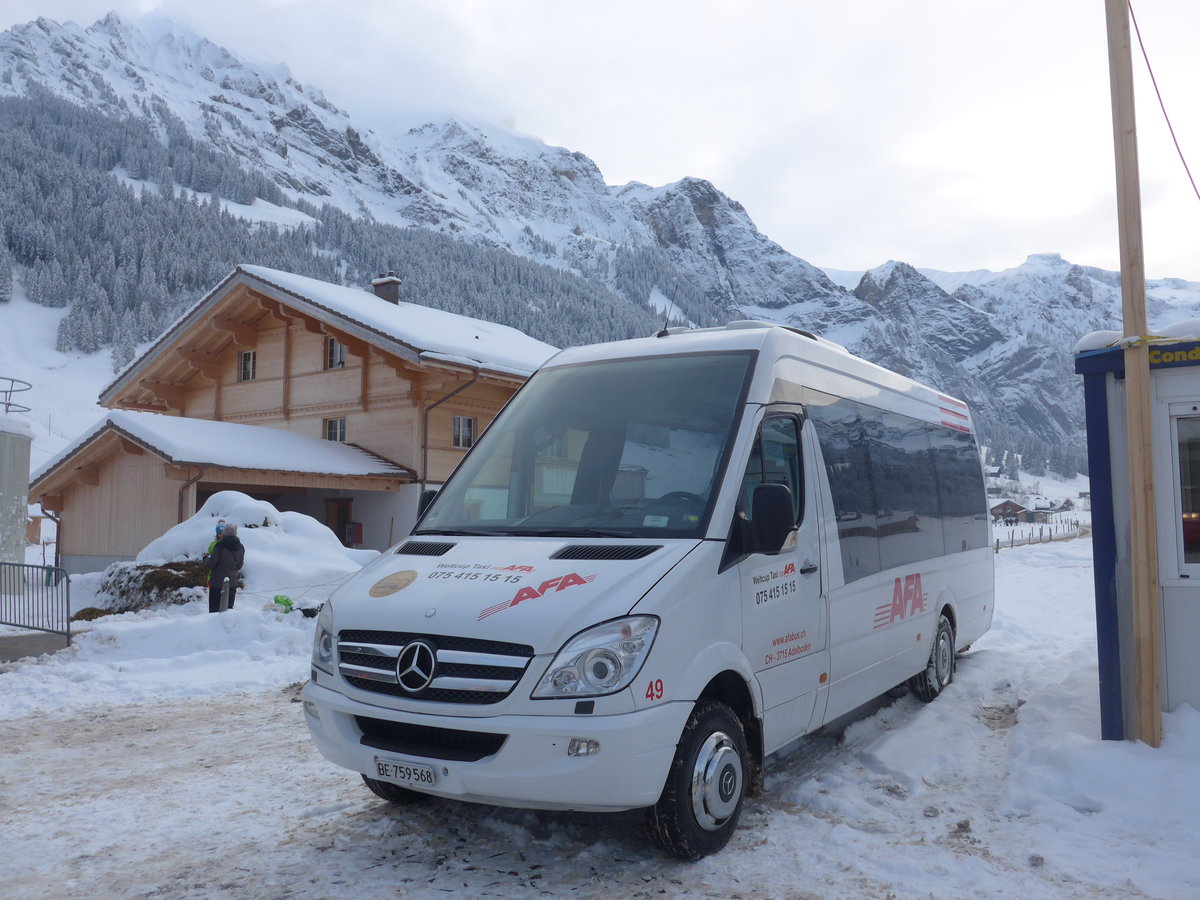 (200'790) - AFA Adelboden - Nr. 49/BE 759'568 - Mercedes (ex Bergmann, Adelboden) am 12. Januar 2019 in Adelboden, Weltcup