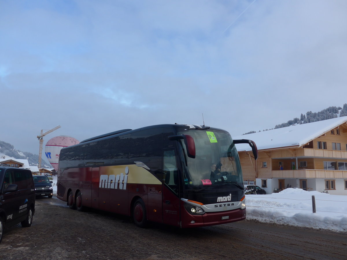 (200'800) - Marti, Kallnach - Nr. 19/BE 572'219 - Setra am 12. Januar 2019 in Adelboden, Weltcup